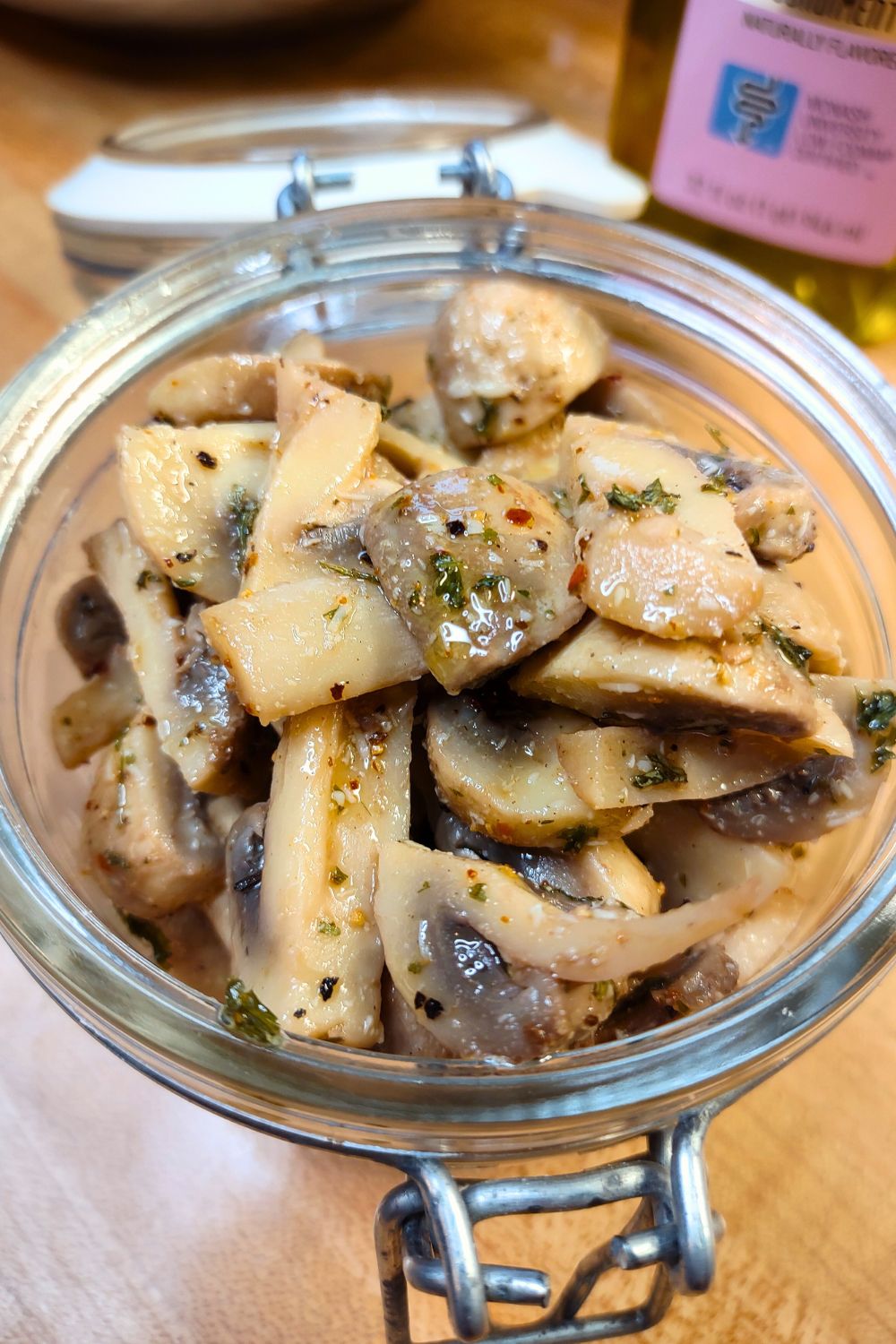 deli style marinated mushrooms recipe